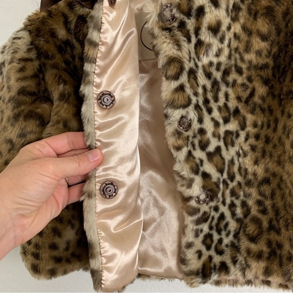 Bearington Baby Collection Faux Fur Animal Print Jacket Size 6-12 Mos Tail Coat - Picture 11 of 16